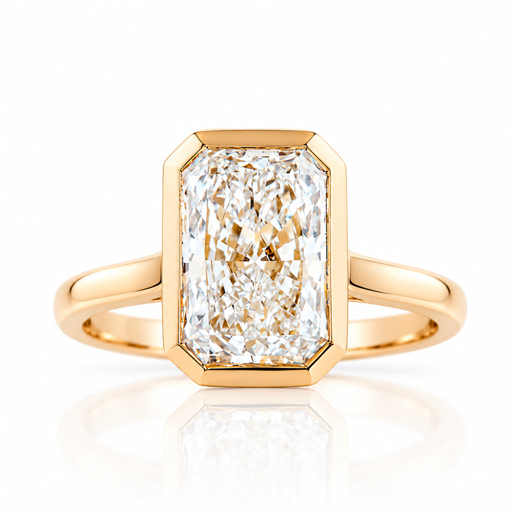 Sloane, 3ct Radiant cut Lab Diamond Ring - Victoria's Jewellery