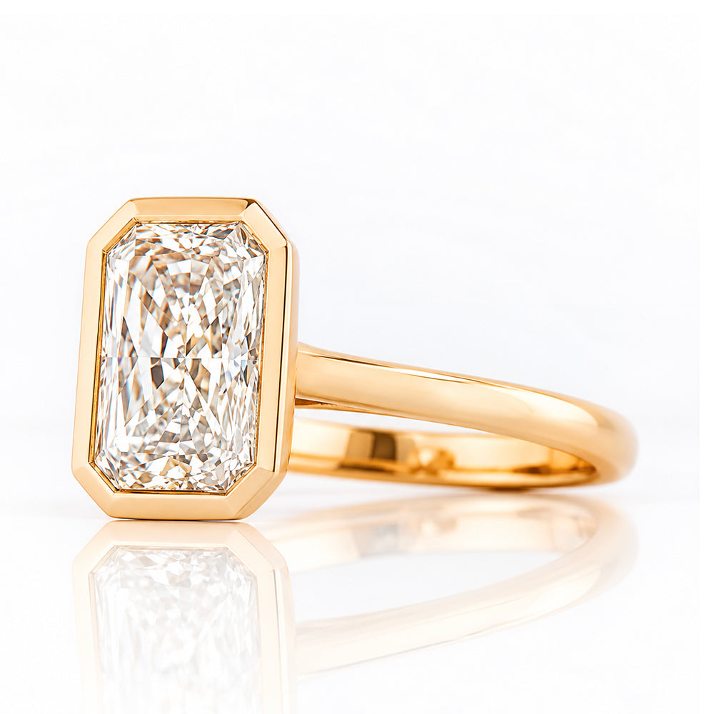 Sloane, 3ct Radiant cut Lab Diamond Ring - Victoria's Jewellery