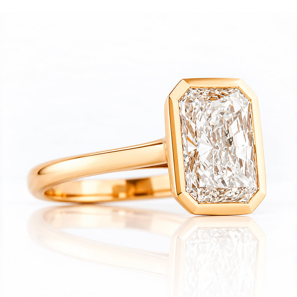 Sloane, 3ct Radiant cut Lab Diamond Ring - Victoria's Jewellery