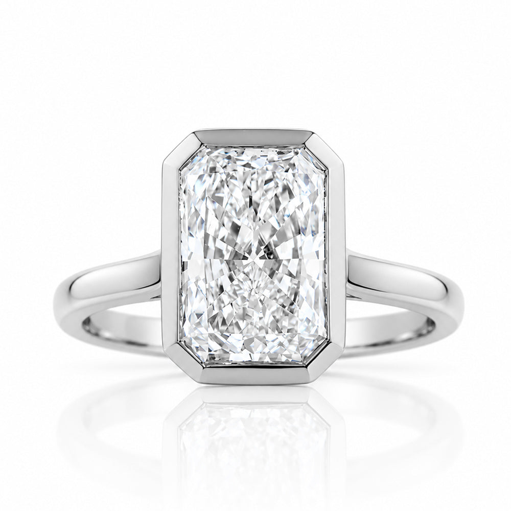 Sloane, 3ct Radiant cut Lab Diamond Ring - Victoria's Jewellery