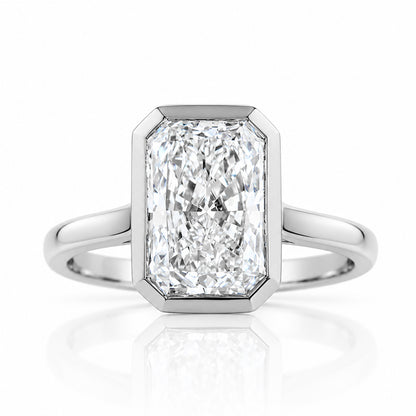 Sloane, 3ct Radiant cut Lab Diamond Ring - Victoria's Jewellery