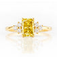 Este, a Radiant cut Yellow Lab Diamond Ring - Victoria's Jewellery