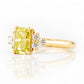 Este, a Radiant cut Yellow Lab Diamond Ring - Victoria's Jewellery
