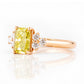 Este, a Radiant cut Yellow Lab Diamond Ring - Victoria's Jewellery