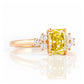 Este, a Radiant cut Yellow Lab Diamond Ring - Victoria's Jewellery