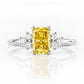 Este, a Radiant cut Yellow Lab Diamond Ring - Victoria's Jewellery