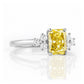 Este, a Radiant cut Yellow Lab Diamond Ring - Victoria's Jewellery