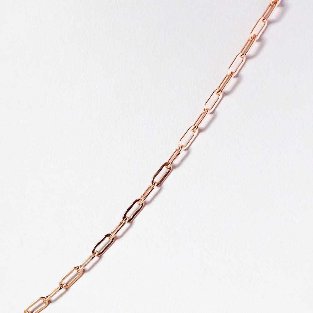 9k Rose Gold Baby Paper Clip Chain - Victoria's Jewellery