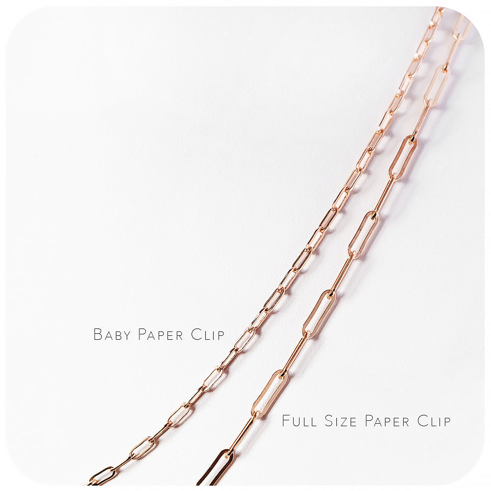 Rose Gold Paper Clip Bracelet - Victoria's Jewellery