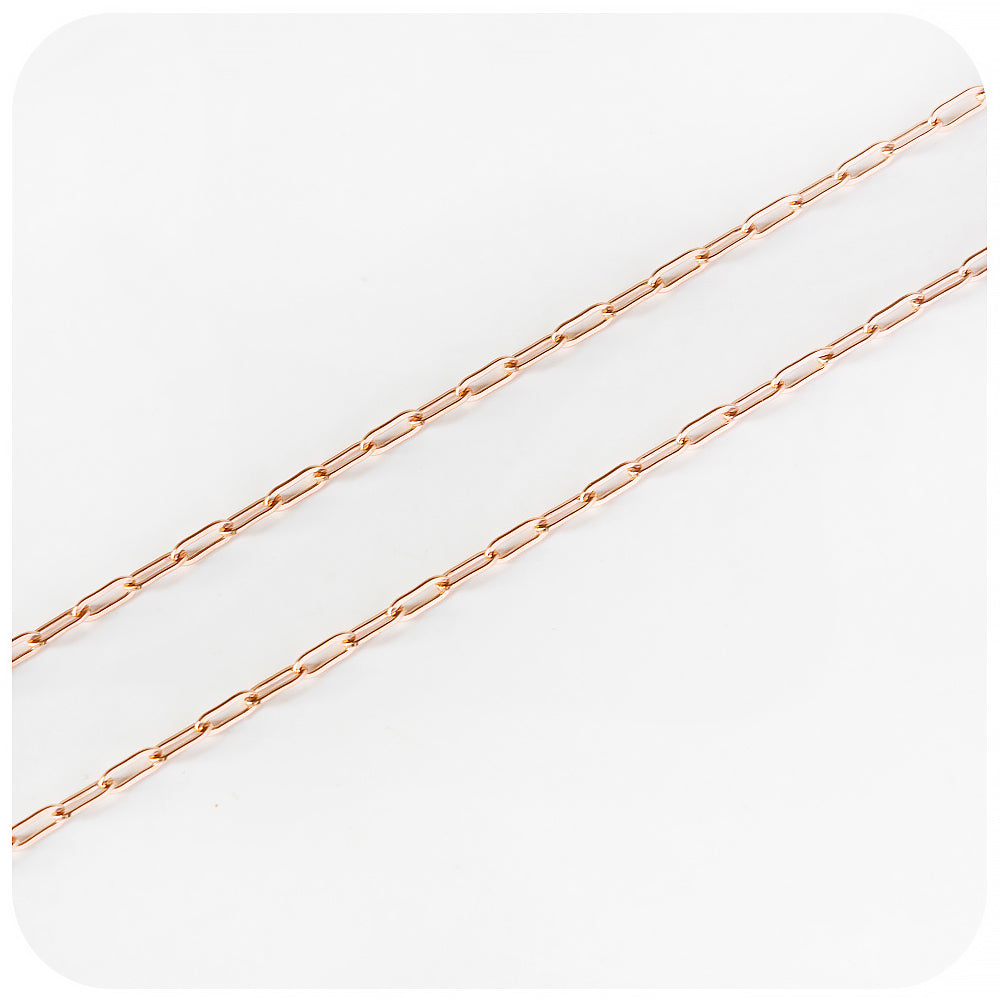 Rose Gold Paper Clip Bracelet - Victoria's Jewellery