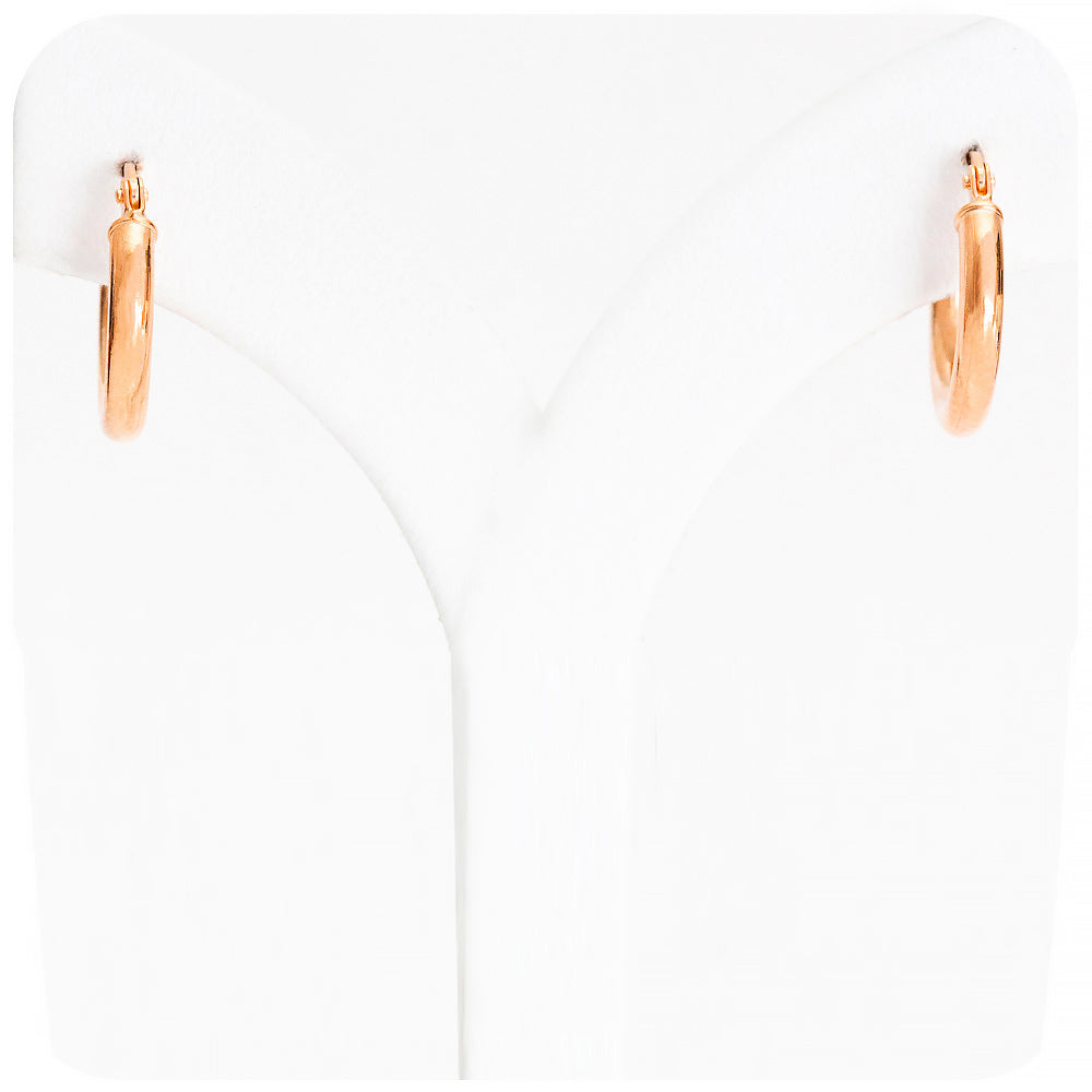 Rose Gold Huggie Hoop Earrings - Victoria's Jewellery