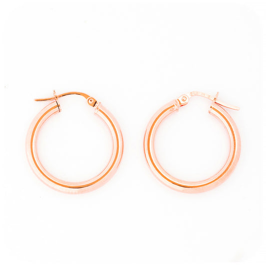 The Everyday, 9k Rose Gold Hoop Earring - 20mm - Victoria's Jewellery