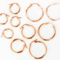 Rose Gold Hoop Earrings - 10mm - Victoria's Jewellery