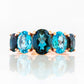 The London and Swiss Blue Topaz Queen Ring - Victoria's Jewellery