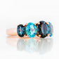 The London and Swiss Blue Topaz Queen Ring - Victoria's Jewellery