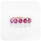 Danelle, a Rhodolite Garnet Half Eternity Trellis Ring