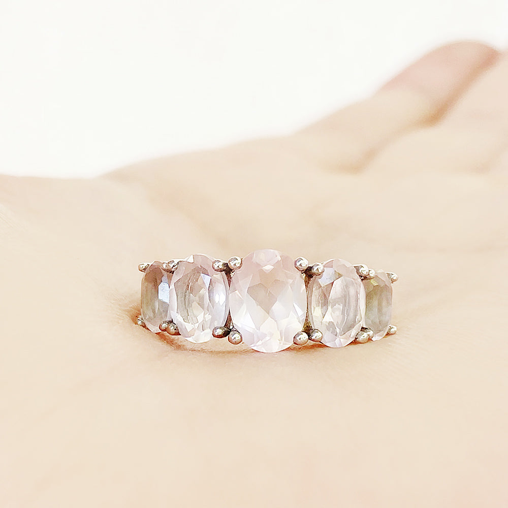 The Rose Quartz Queen Ring