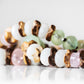 Rose Quartz, Prehnite, Agate and Wood Necklace
