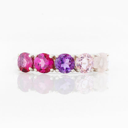 Annie, a Pink Half Eternity Ring
