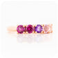 Annie, a Pink Half Eternity Ring