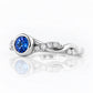The Infinity, Tanzanite and Moissanite Ring in White Gold - Victoria's Jewellery