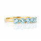 Annie, an Aquamarine Half Eternity Ring - Victoria's Jewellery