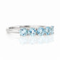 Annie, an Aquamarine Half Eternity Ring - Victoria's Jewellery