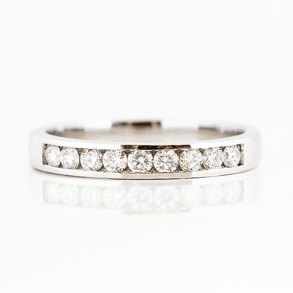 Tanya, a Brilliant cut Lab Diamond Channel Ring - Victoria's Jewellery