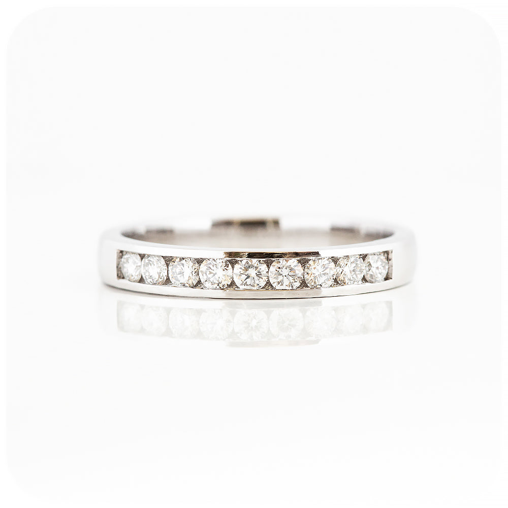 Channel Ring Tanya, a Brilliant cut Lab Diamond Channel Ring – Victoria's Jewellery