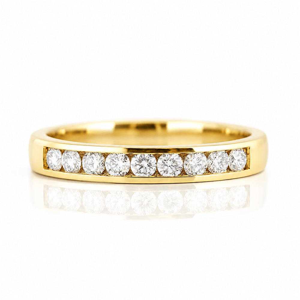 Tanya, a Brilliant cut Lab Diamond Channel Ring - Victoria's Jewellery