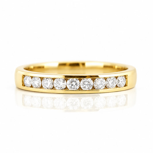 Tanya, a Brilliant cut Lab Diamond Channel Ring - Victoria's Jewellery