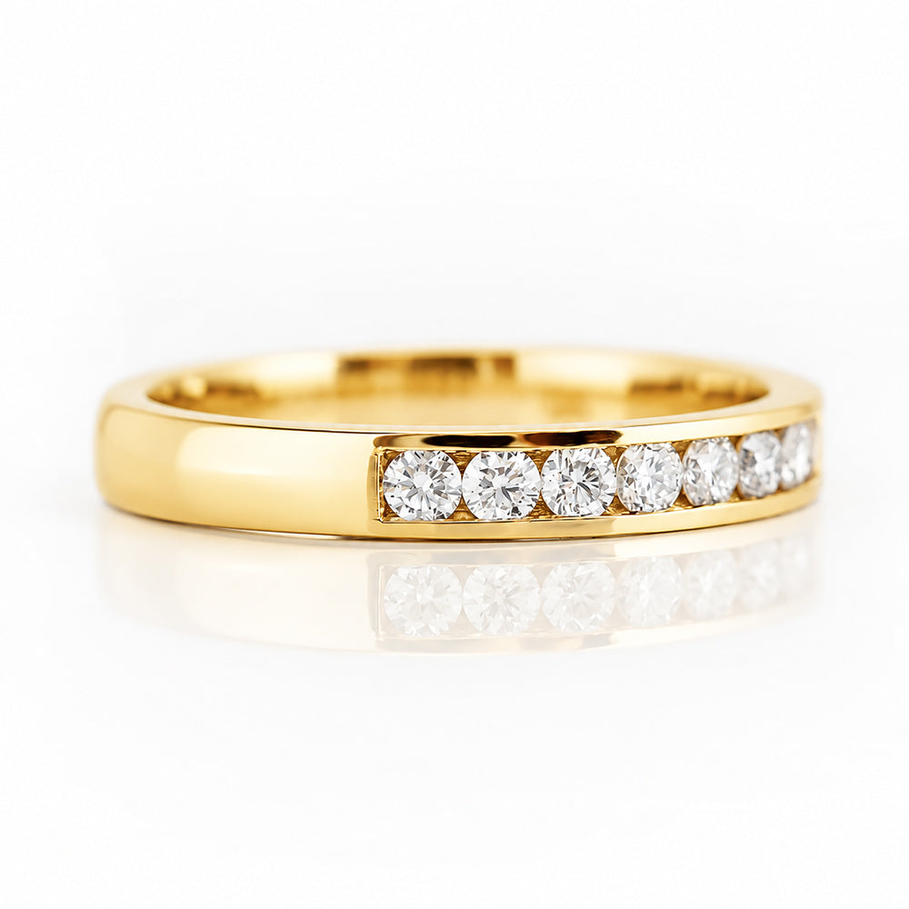 Tanya, a Brilliant cut Lab Diamond Channel Ring - Victoria's Jewellery