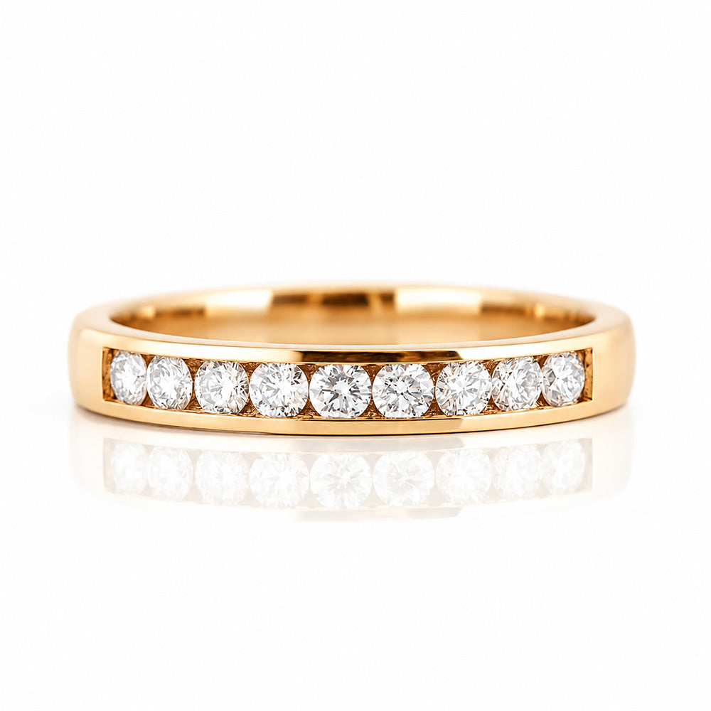 Tanya, a Brilliant cut Lab Diamond Channel Ring - Victoria's Jewellery