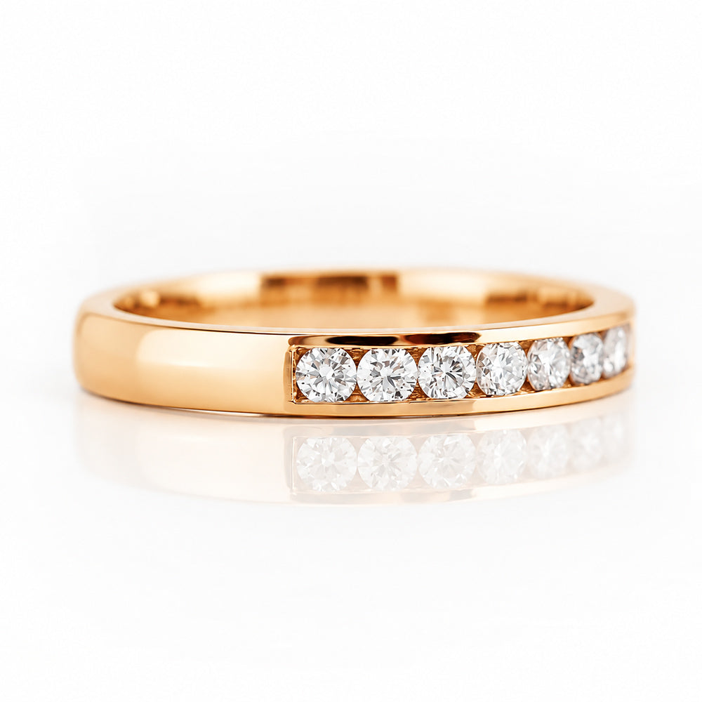 Tanya, a Brilliant cut Lab Diamond Channel Ring - Victoria's Jewellery