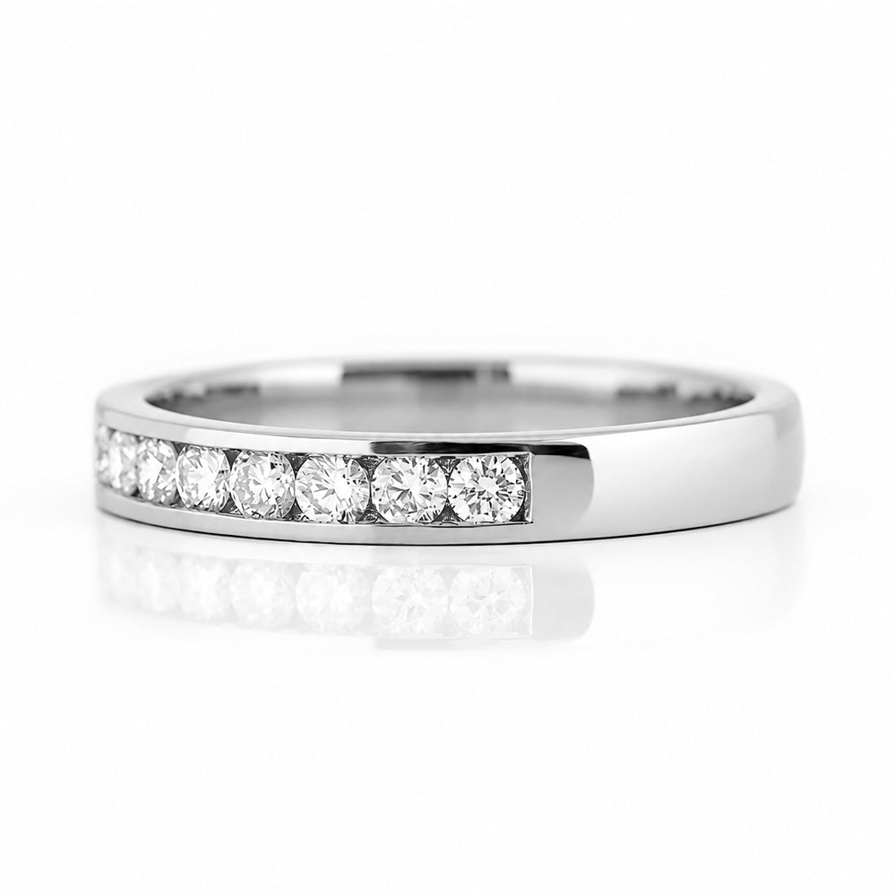 Tanya, a Brilliant cut Lab Diamond Channel Ring - Victoria's Jewellery