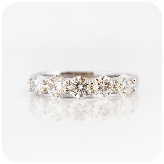 Brilliant cut Lab Grown Diamond Half Eternity Trellis Style Ring - Victoria's Jewellery