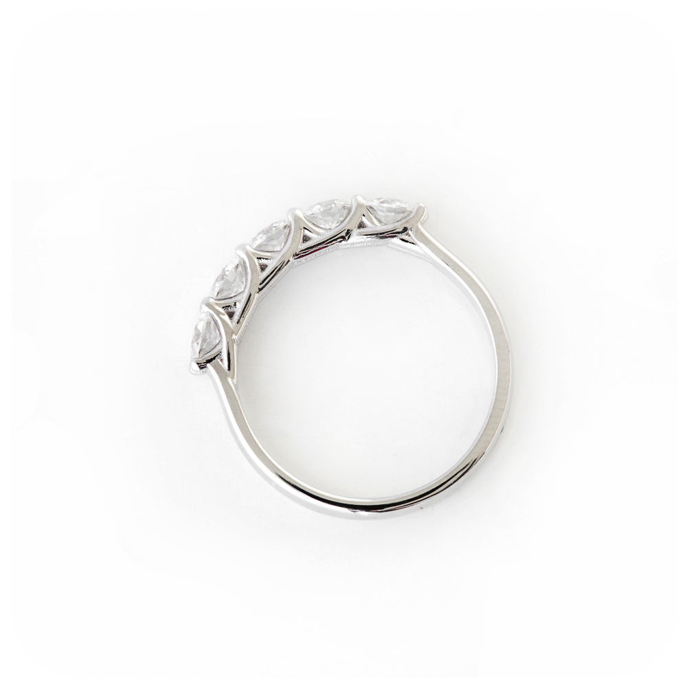 Round cut Lab Diamond Trellis Half Eternity Ring - Victoria's Jewellery