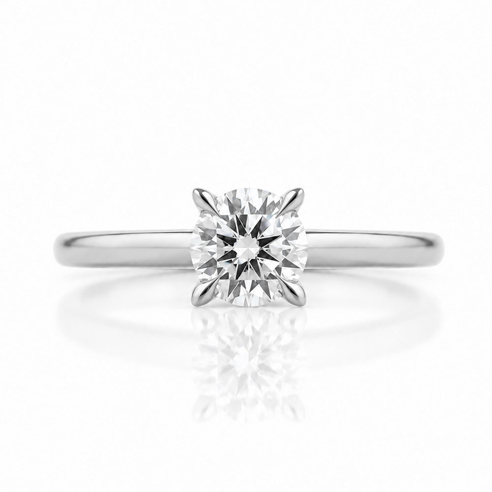 The 4 Claw Brilliant cut Lab Diamond Engagement Ring - 0.50ct - Victoria's Jewellery