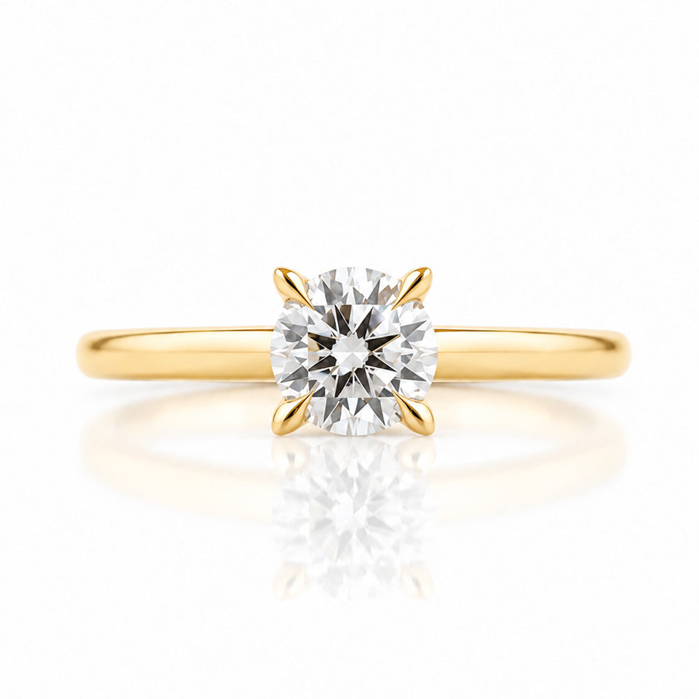 The 4 Claw Brilliant cut Lab Diamond Engagement Ring - 0.50ct - Victoria's Jewellery