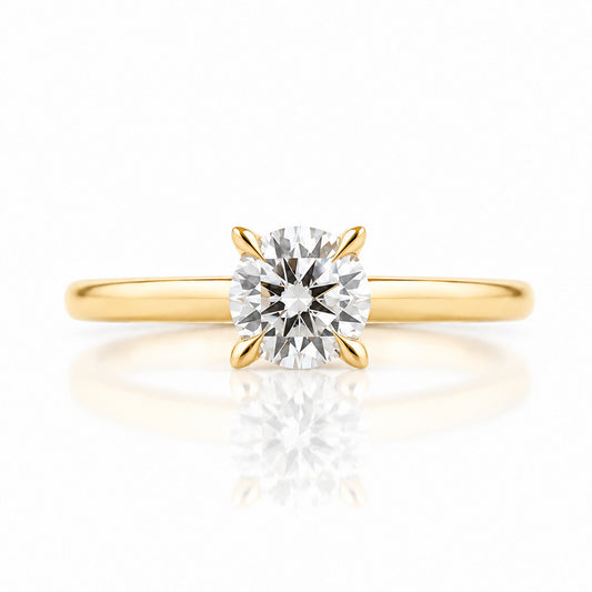 The 4 Claw Brilliant cut Lab Diamond Engagement Ring - 0.50ct - Victoria's Jewellery