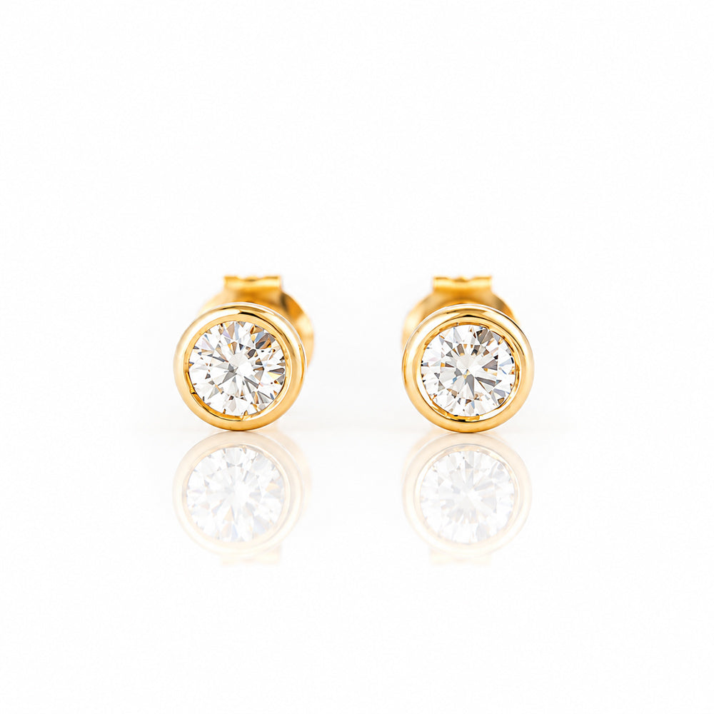 The Tube, Diamond Stud Earring - 4mm - Victoria's Jewellery
