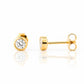 The Tube, Diamond Stud Earring - 4mm - Victoria's Jewellery