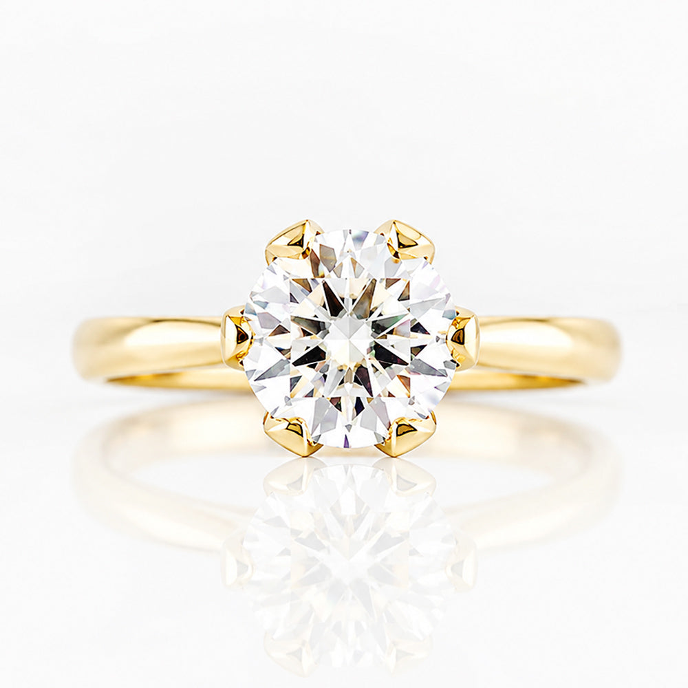 Faye, Round cut Lab Diamond Ring - 2ct - Victoria's Jewellery