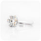 Round brilliant cut Moissanite six claw Engagement Ring - Victoria's Jewellery