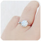 Round brilliant cut Moissanite six claw Engagement Ring - Victoria's Jewellery