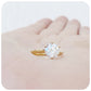 Brilliant round cut Moissanite six claw Solitaire Engagement Ring in gold - Victoria's Jewellery