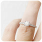 Round cut Lab Grown Diamond Engagement Ring with Accent stones - Victoria's Jewellery