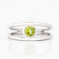 Harper, Round cut Peridot Split Band Ring