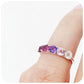 Round cut Pink Rainbow Half Eternity Ring - Victoria's Jewellery