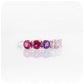 Round cut Pink Rainbow Half Eternity Ring - Victoria's Jewellery
